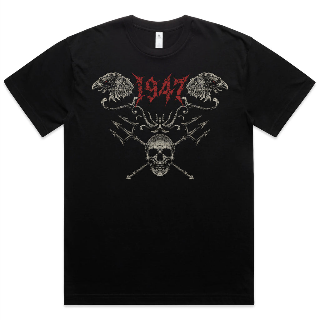 Manly 1947 Metal Black Mens T-Shirt