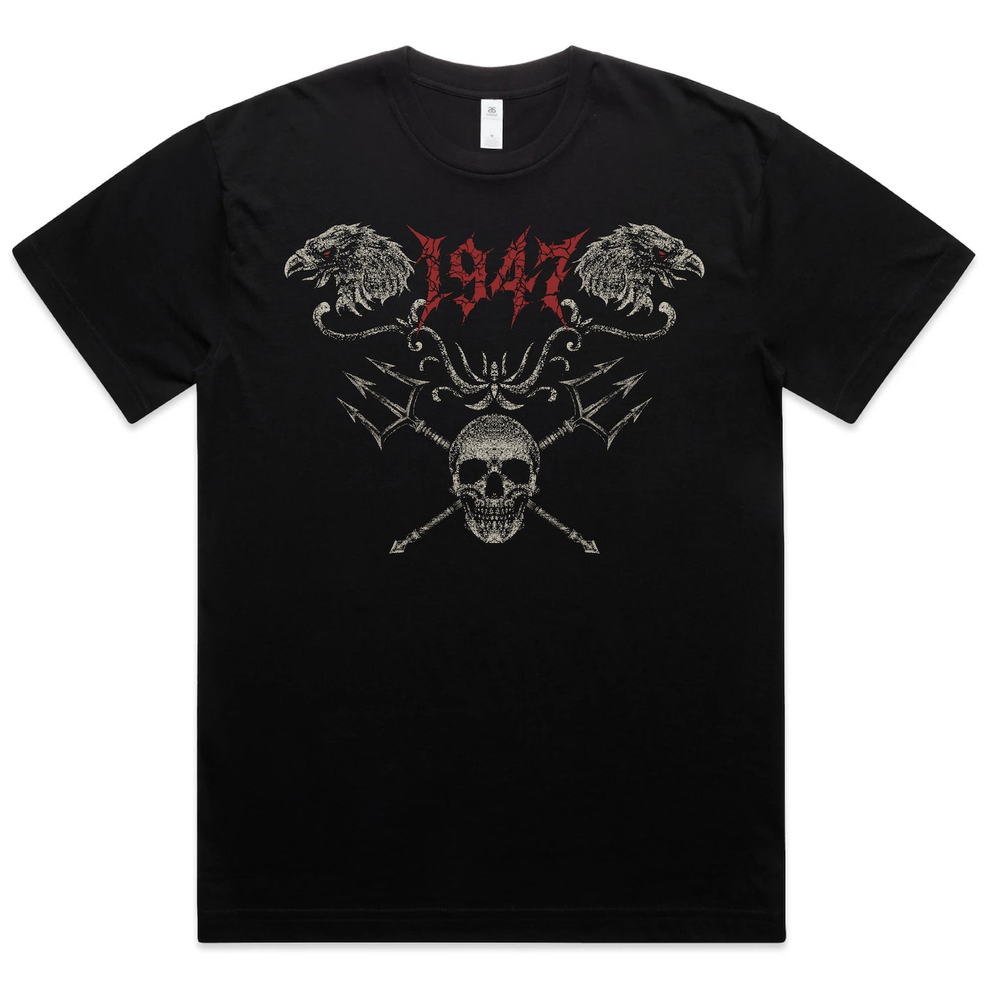 Manly 1947 Metal Black Mens T-Shirt