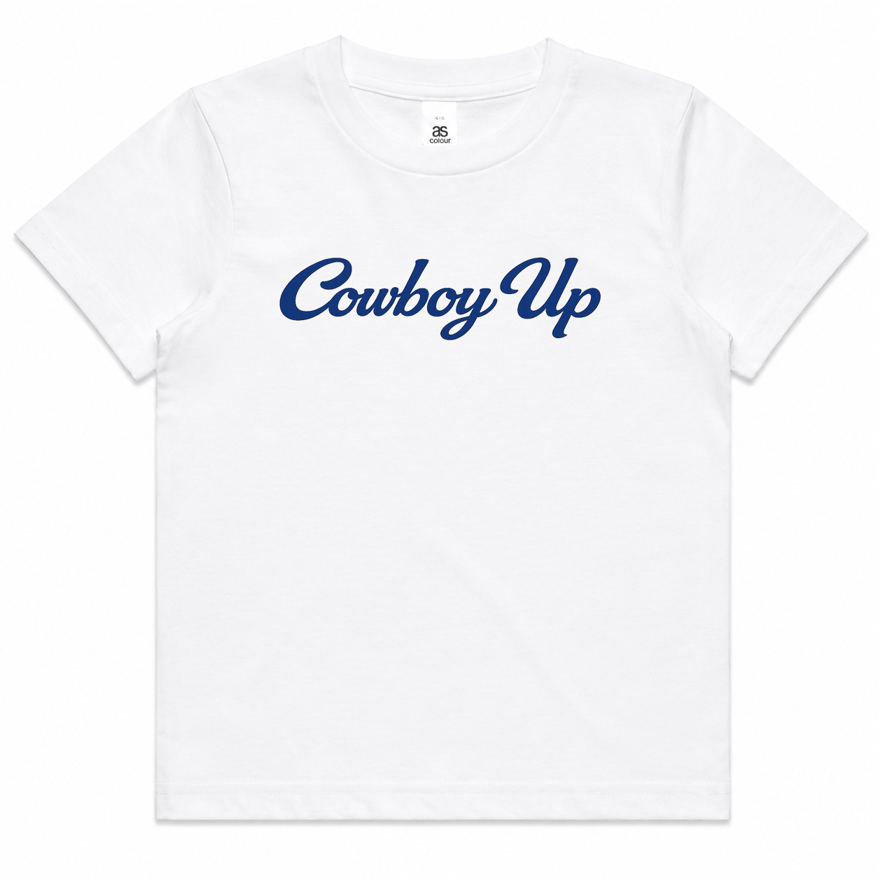 Cowboy Up White Toddler Little Kid Youth Sized T-Shirt