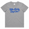 Who Let the Dogs Out Grey Marle Kid's Youth Sized T-Shirt