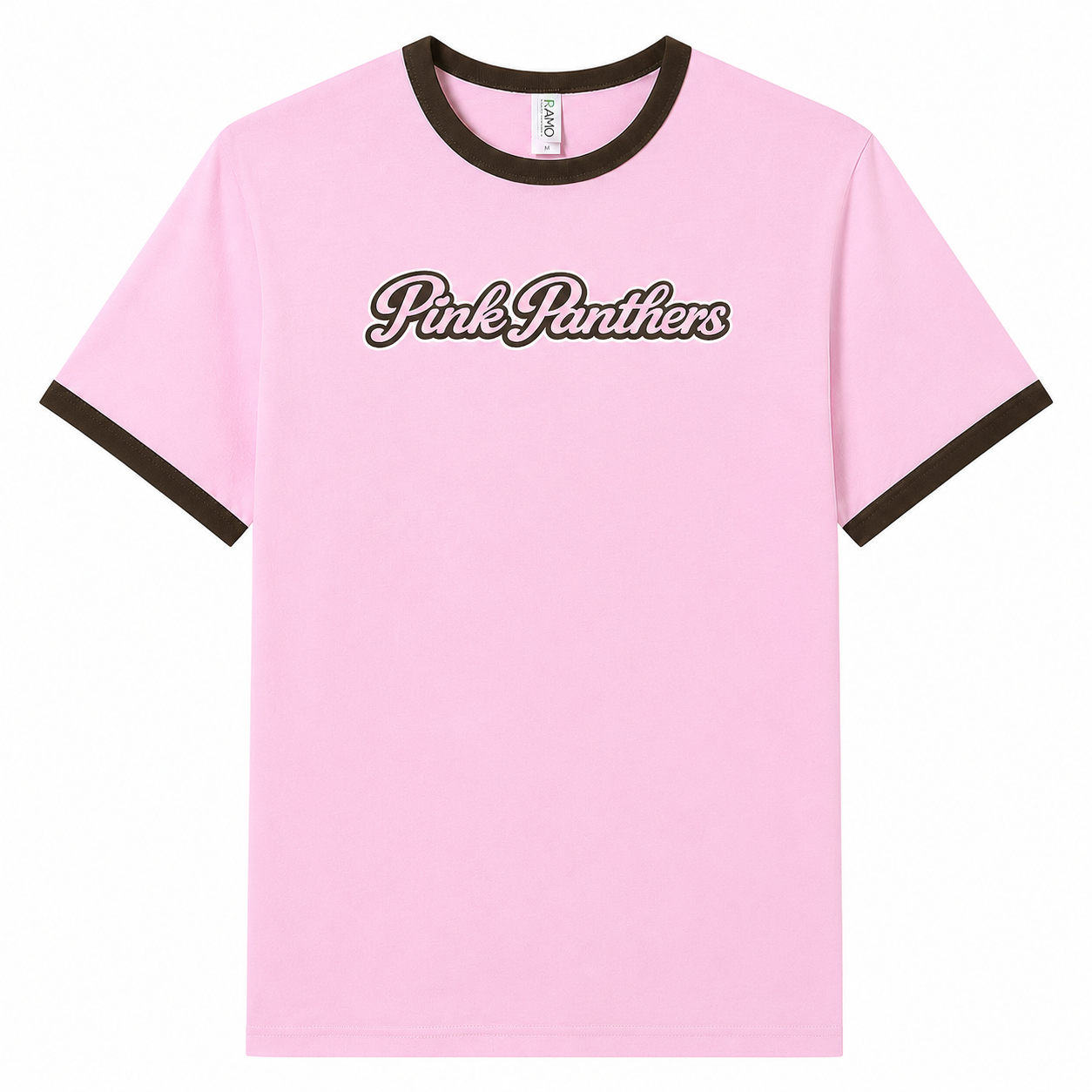 Pink Panthers Pink & Brown Unisex Ringer T-Shirt