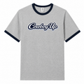 Cowboy Up Grey & Navy Unisex Ringer T-Shirt