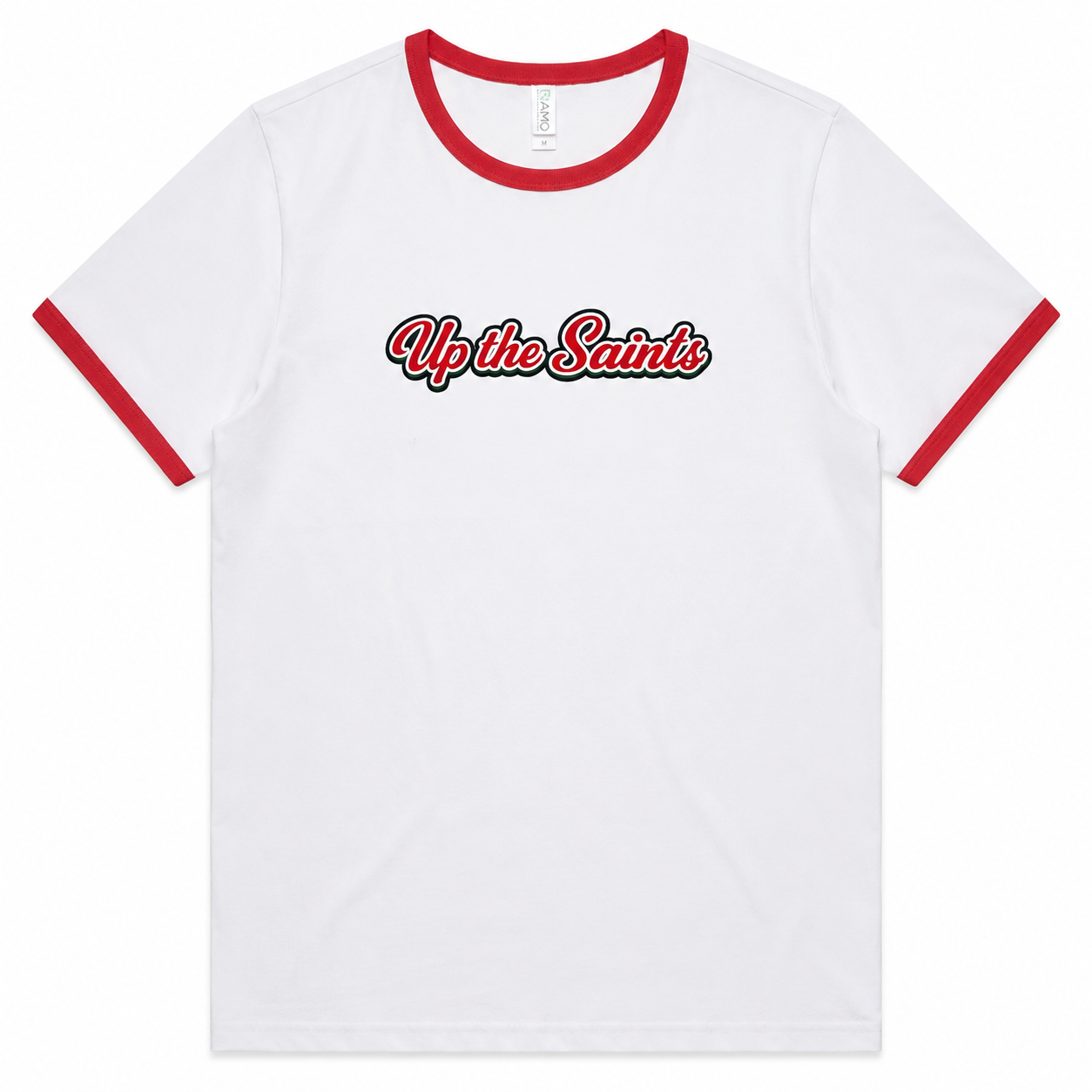 Up the Saints Red & White Unisex Ringer T-Shirt
