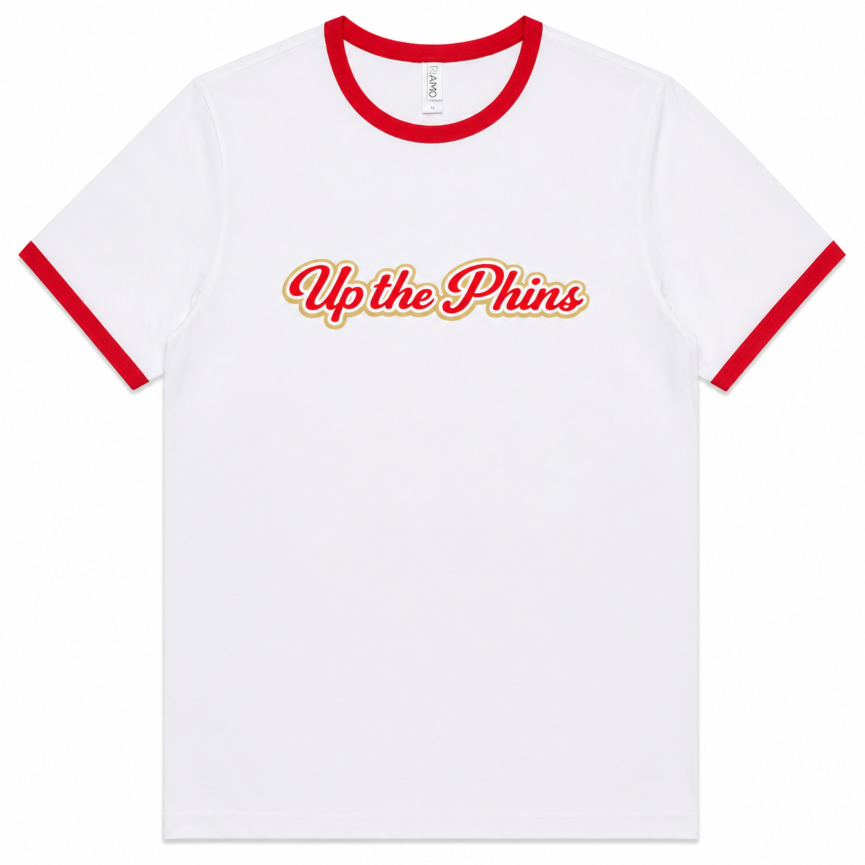Up the Phins Red & White Unisex Ringer T-Shirt
