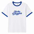 Up the Doggies Blue & White Unisex Ringer T-Shirt