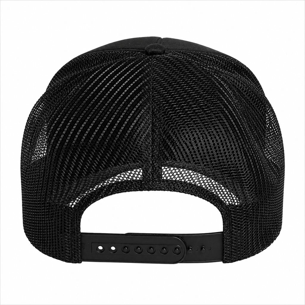The Green Machine Mesh Back Foam Black Trucker Cap