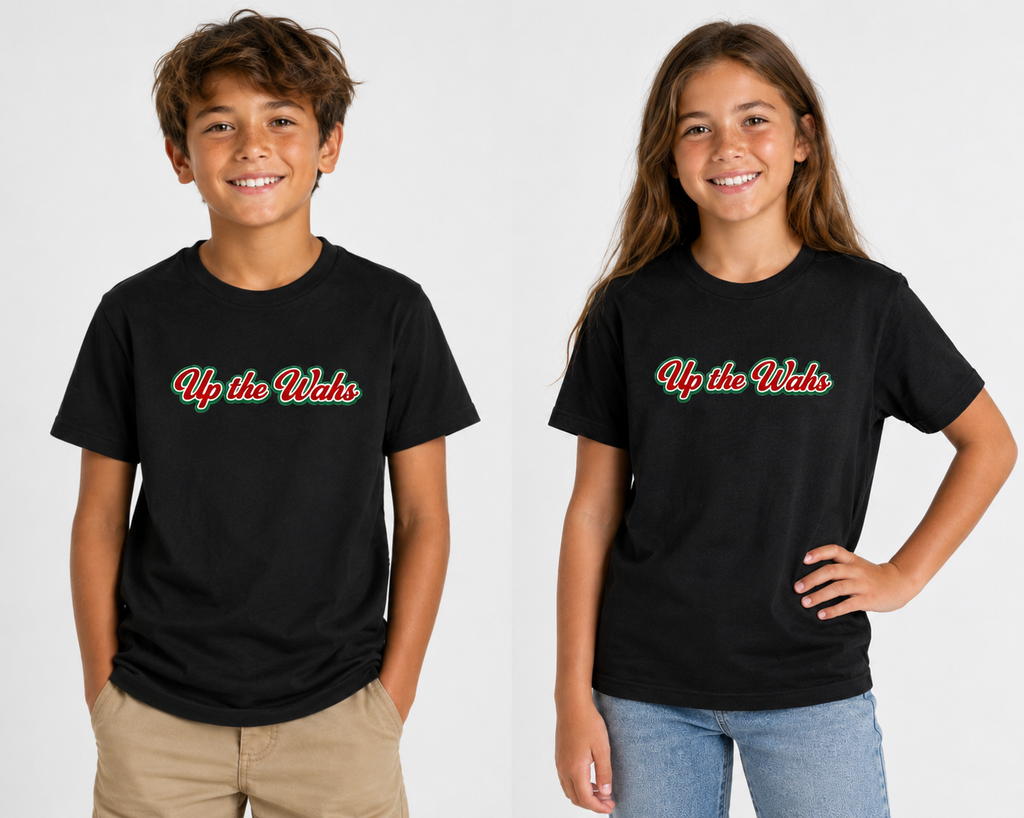 Up the Wahs Black Kid's Youth Sized T-Shirt