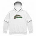 Up the Bunnies Oversized White Marle Mens Hoody
