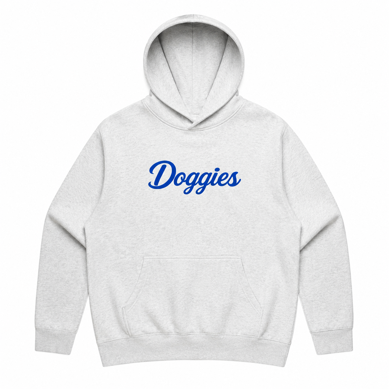 Doggies Oversized White Marle Mens Hoody