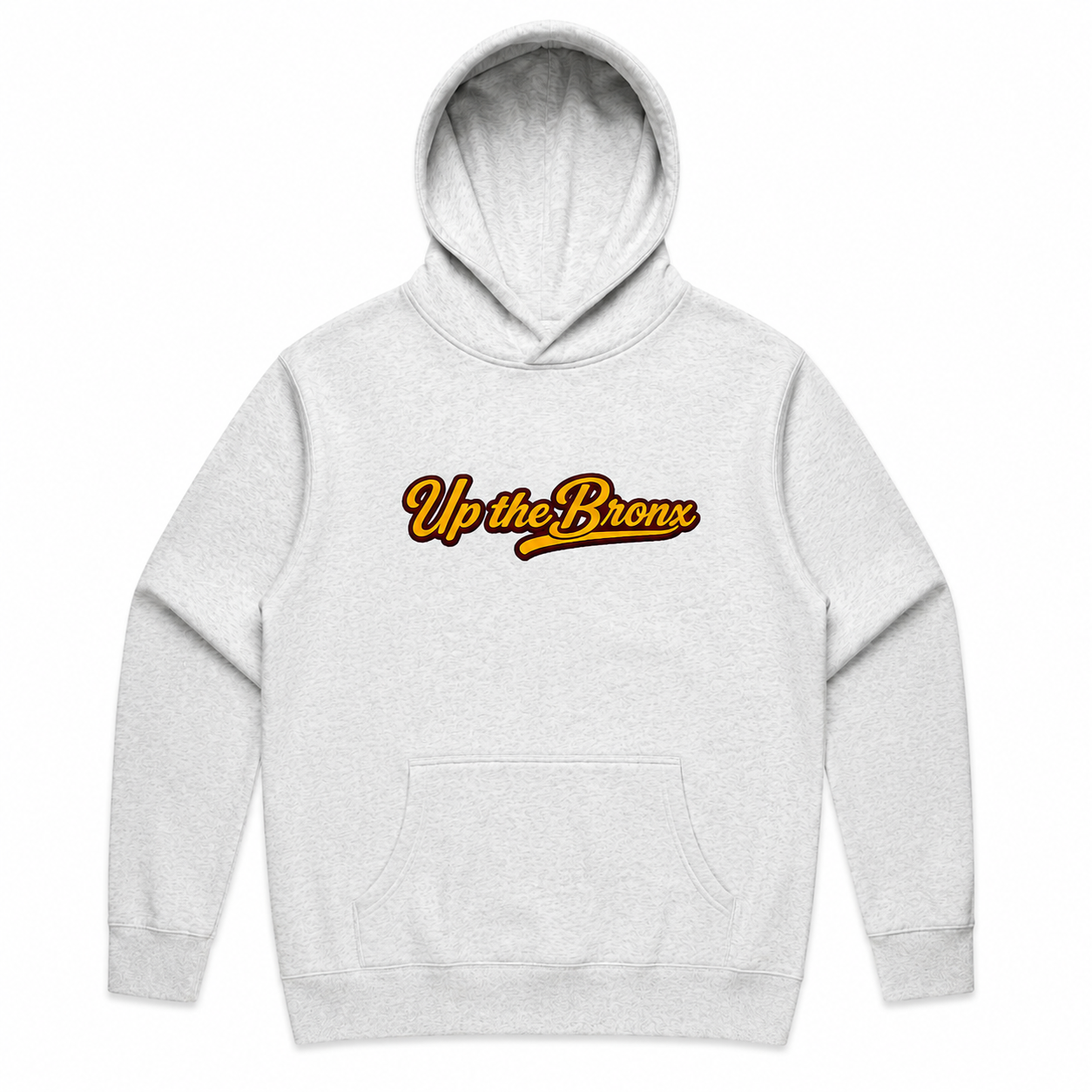 Up the Bronx Oversized White Marle Mens Hoody