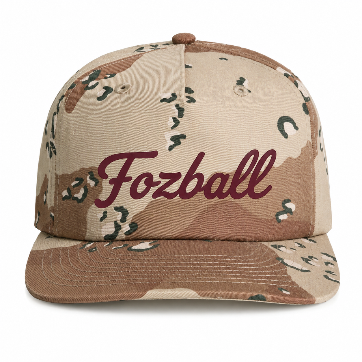 Fozball Desert Camo Unstructured Cotton Snapback Cap