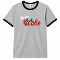 Up the Wahs Grey & Navy Unisex Ringer T-Shirt
