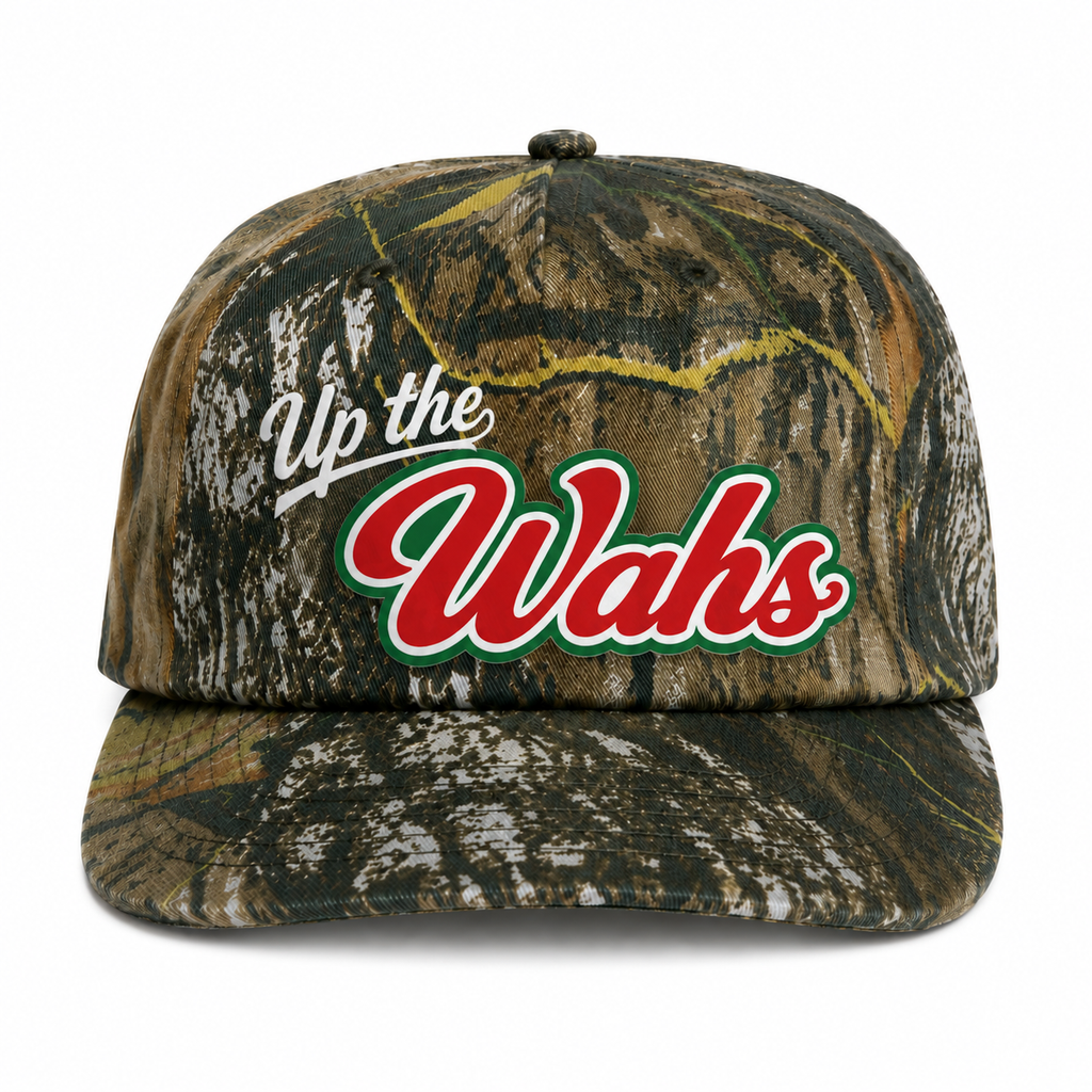 Up the Wahs Tree Camo Unstructured Cotton Snapback Cap