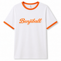 Benjiball White & Orange Unisex Ringer T-Shirt