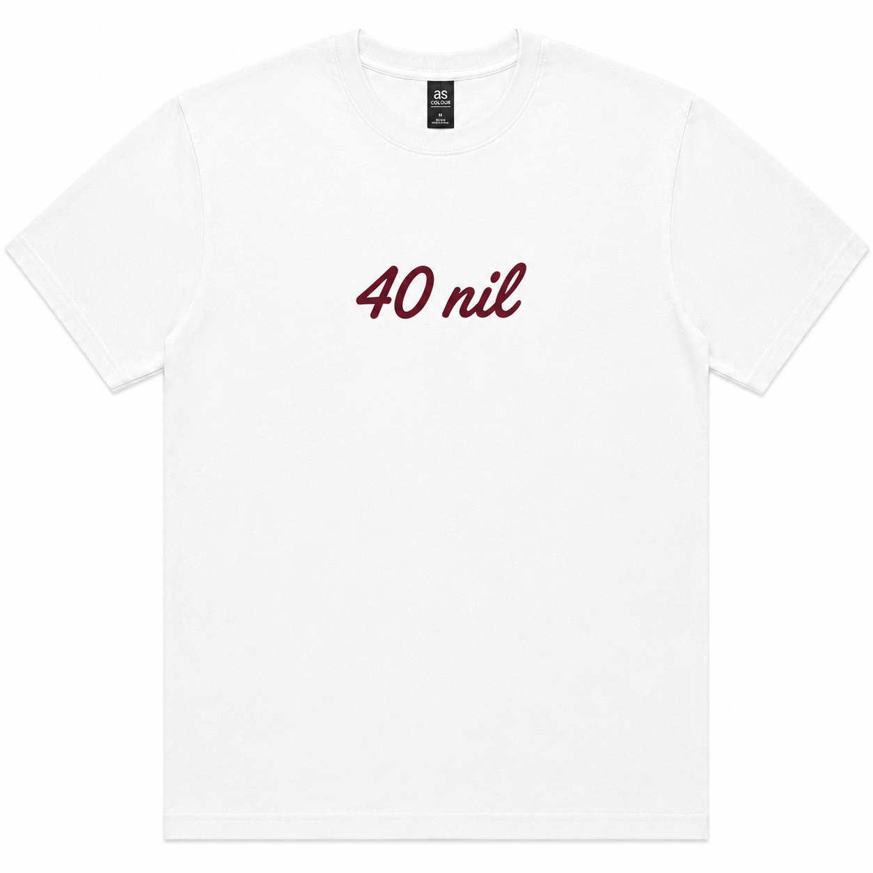 40 Nil White Mens T-Shirt