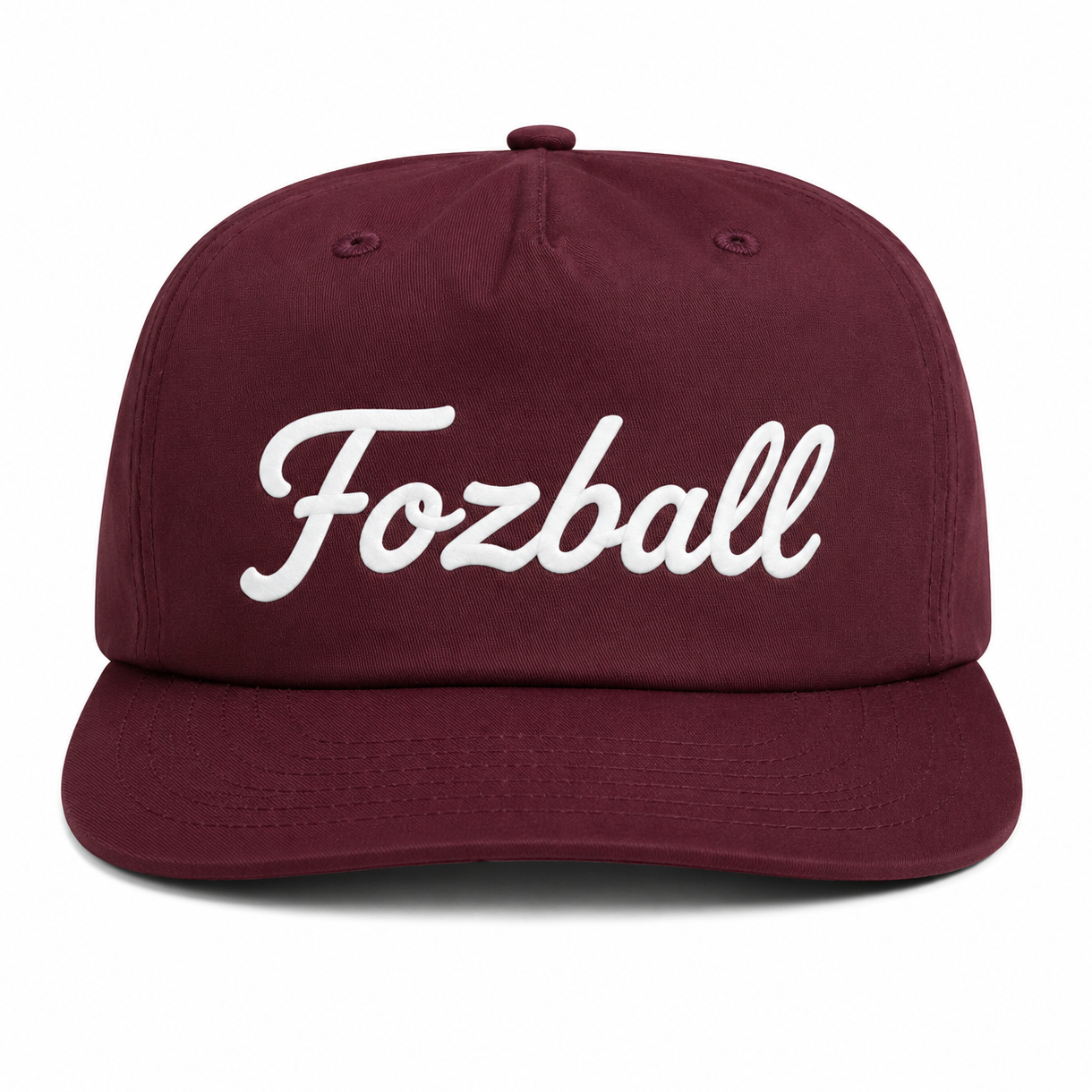 Fozball Maroon Nylon Unstructured Snapback Cap