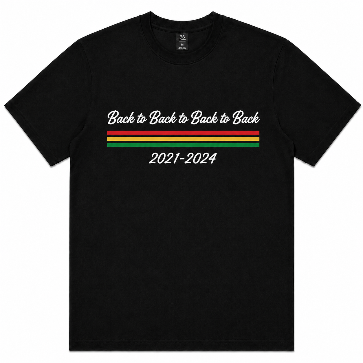 Back to Back 2021 to 2024 Black Mens T-Shirt