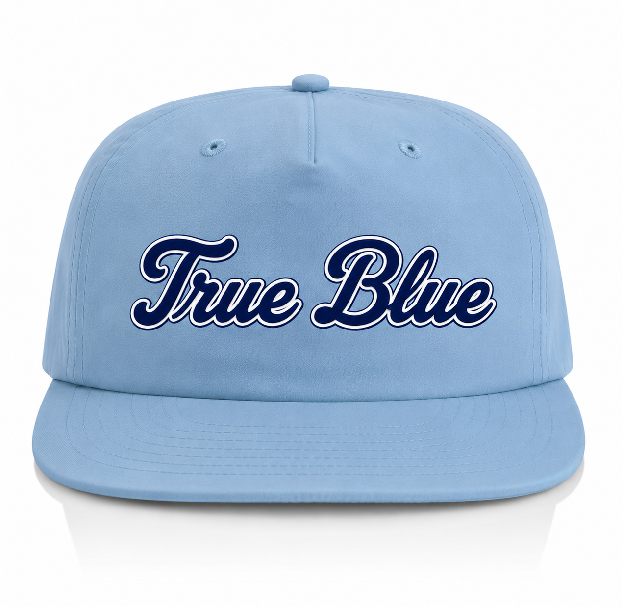 True Blue Nylon Unstructured Snapback Cap
