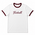 Fozball White & Maroon Unisex Ringer T-Shirt