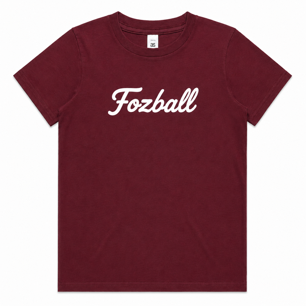 Fozball Maroon Kid's Youth Sized T-Shirt