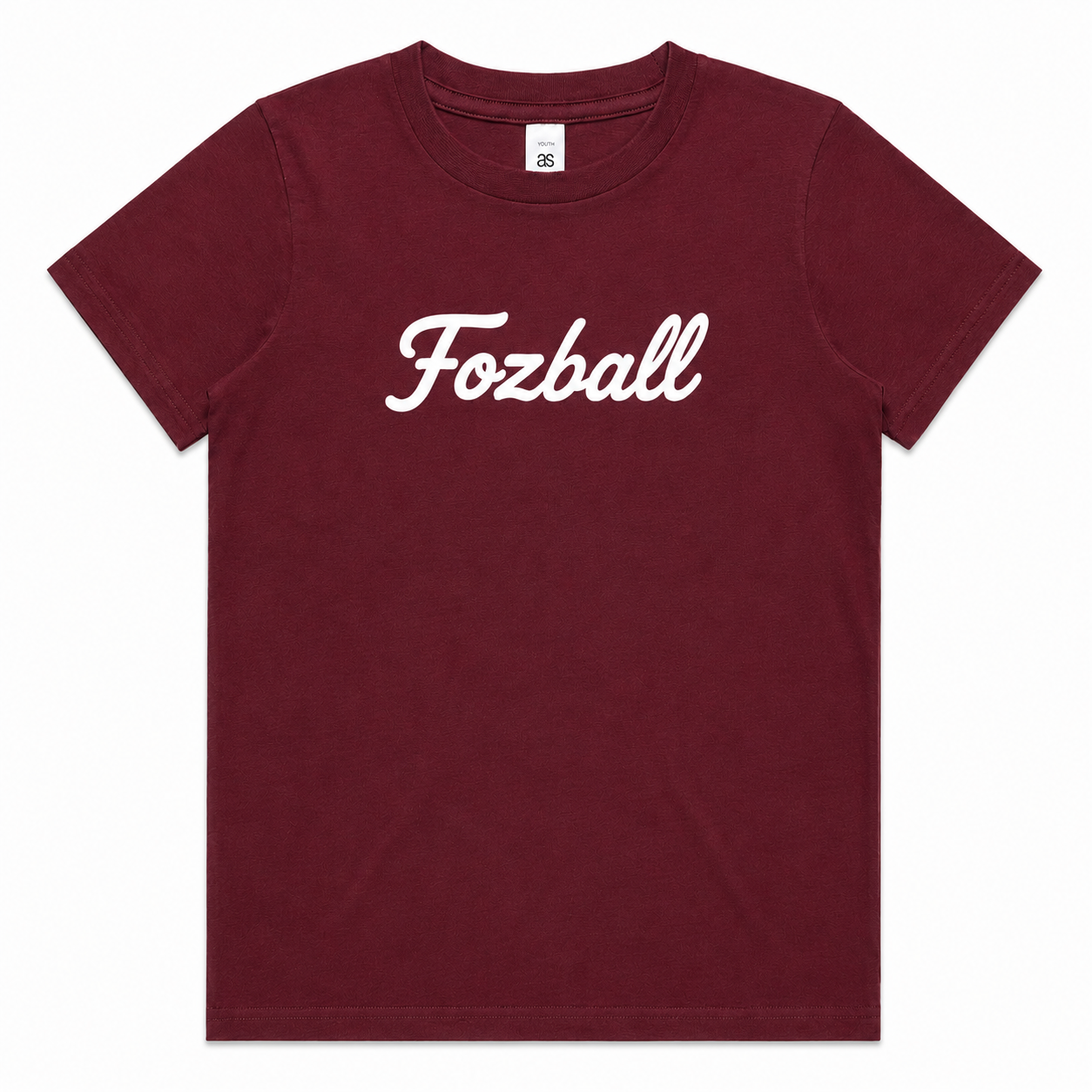 Fozball Maroon Kid's Youth Sized T-Shirt