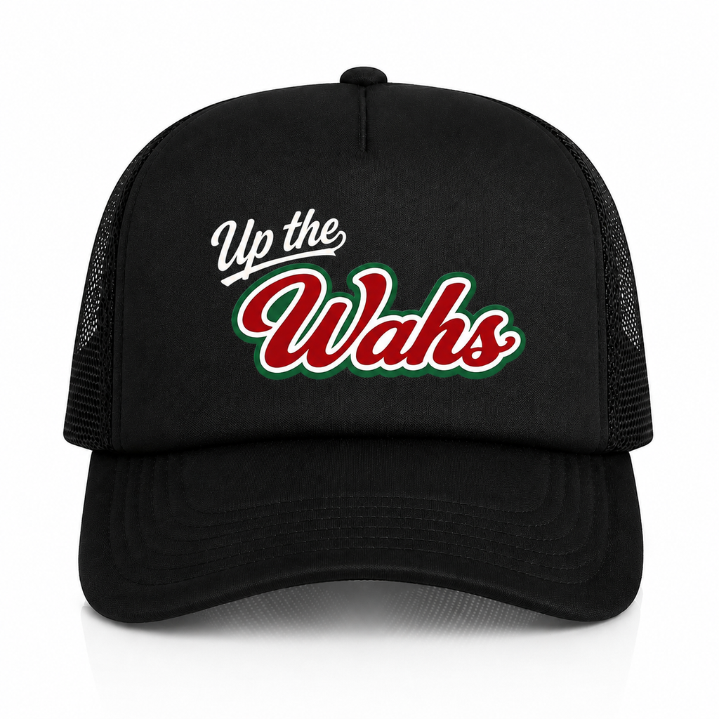 Up the Wahs Mesh Back Black Trucker Cap