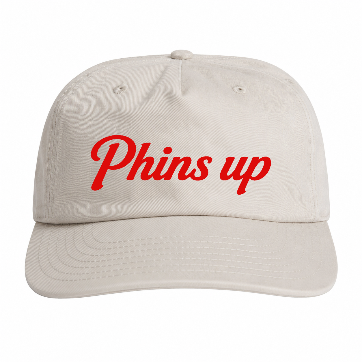 Phins Up Bone Unstructured Strapback Cap