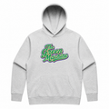 The Green Machine Oversized White Marle Mens Hoody