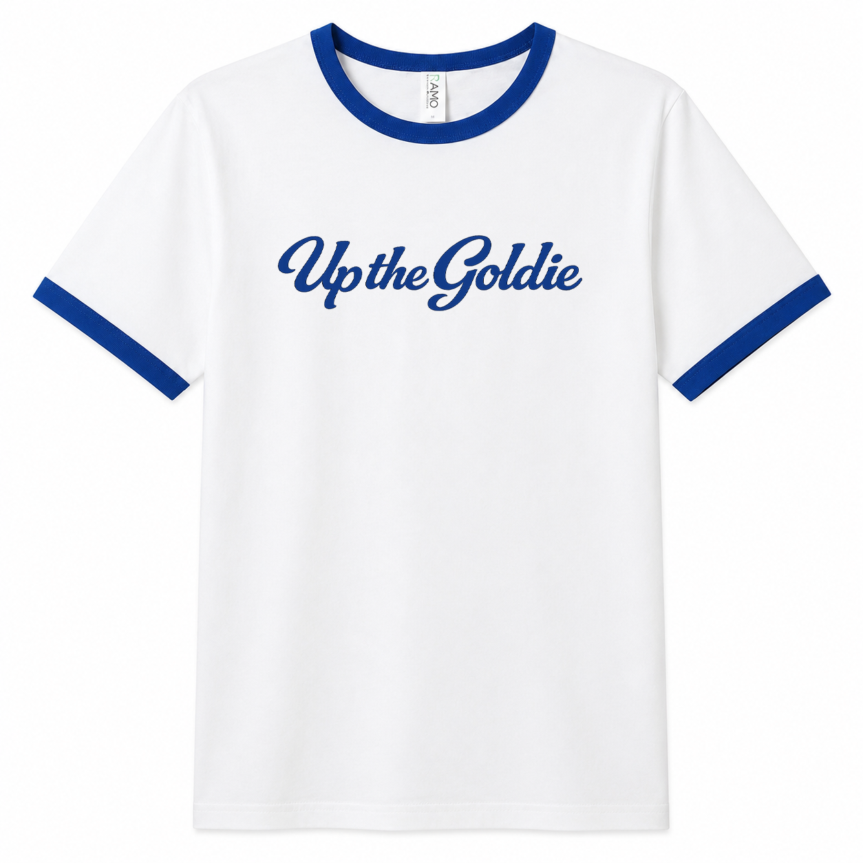 Up the Goldie Blue & White Unisex Ringer T-Shirt