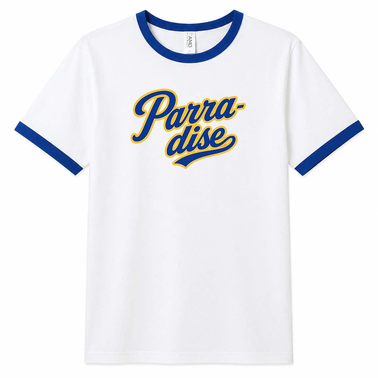 Parra-dise Blue & White Unisex Ringer T-Shirt
