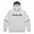 Cowboy Up Oversized White Marle Mens Hoody