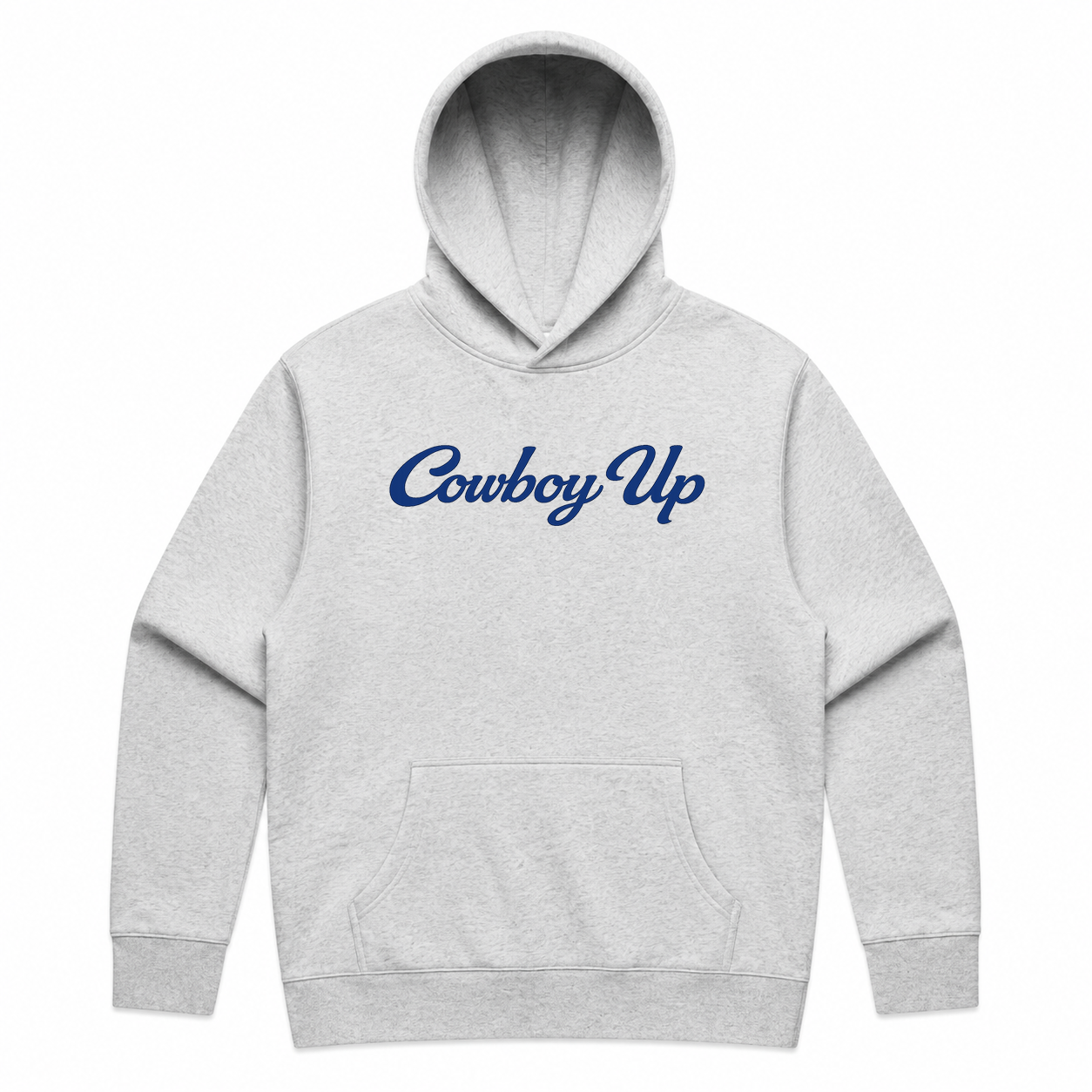 Cowboy Up Oversized White Marle Mens Hoody