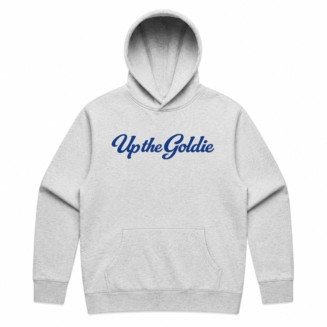 Up the Goldie Oversized White Marle Mens Hoody