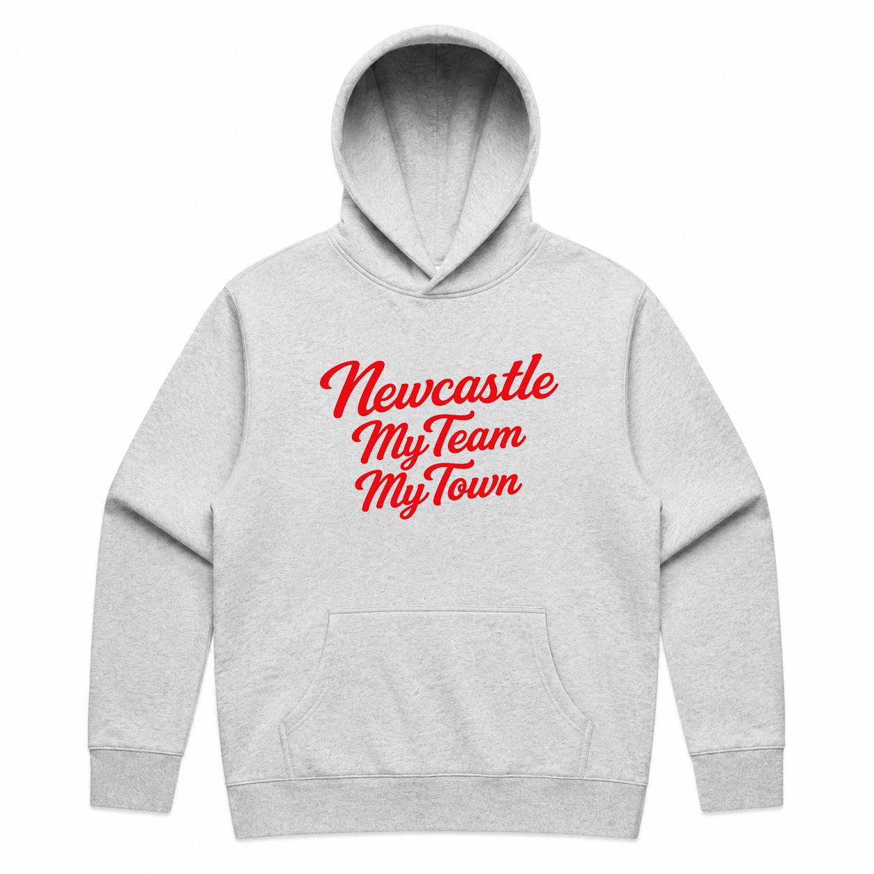 Newcastle My Team Oversized White Marle Mens Hoody