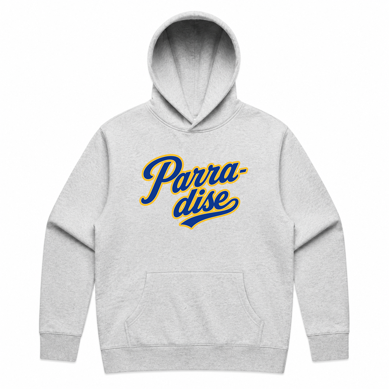 Parra-dise Oversized White Marle Mens Hoody