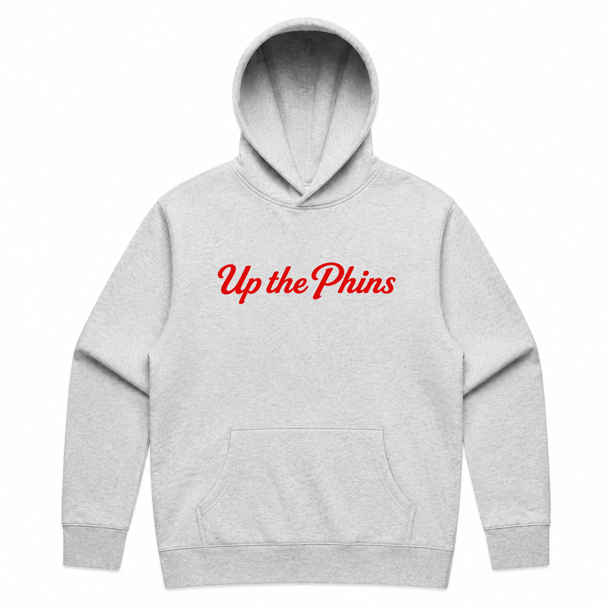Up the Phins Oversized White Marle Mens Hoody