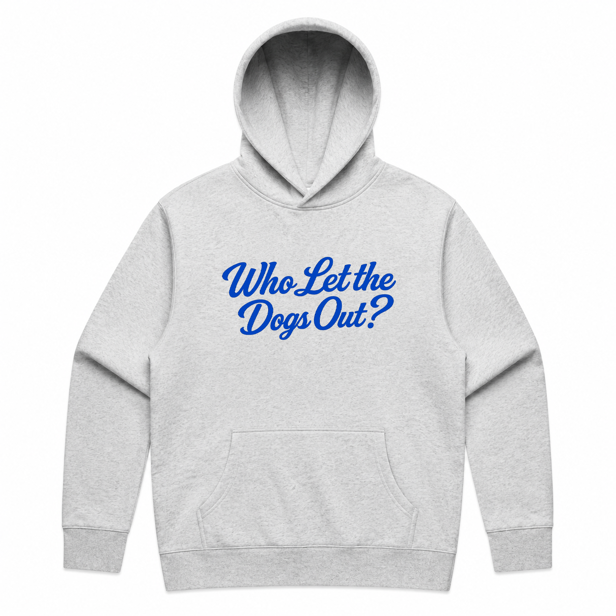 Who Let the Dogs Out ? Oversized White Marle Mens Hoody