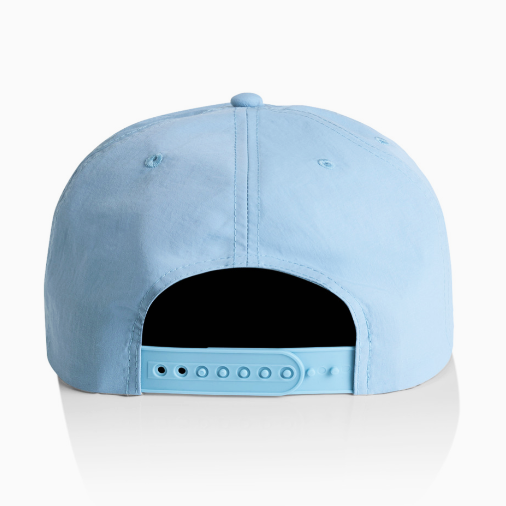 Up the Sharkies Blue Nylon Unstructured Snapback Cap