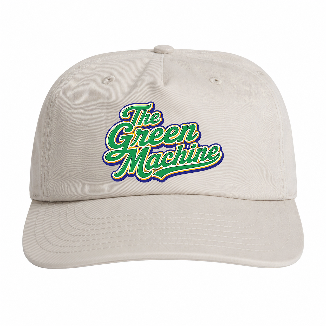 The Green Machine Bone Unstructured Strapback Cap