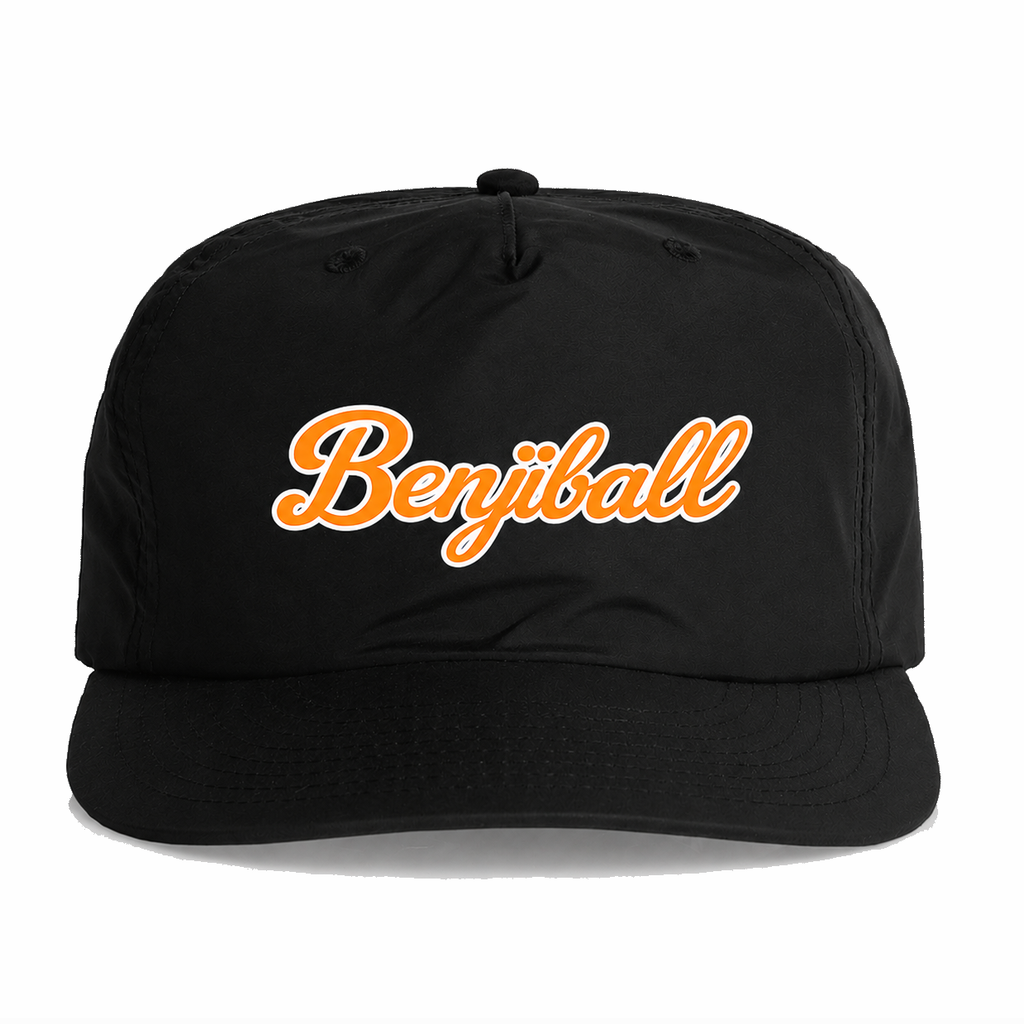 Benjiball Black Nylon Unstructured Snapback Cap