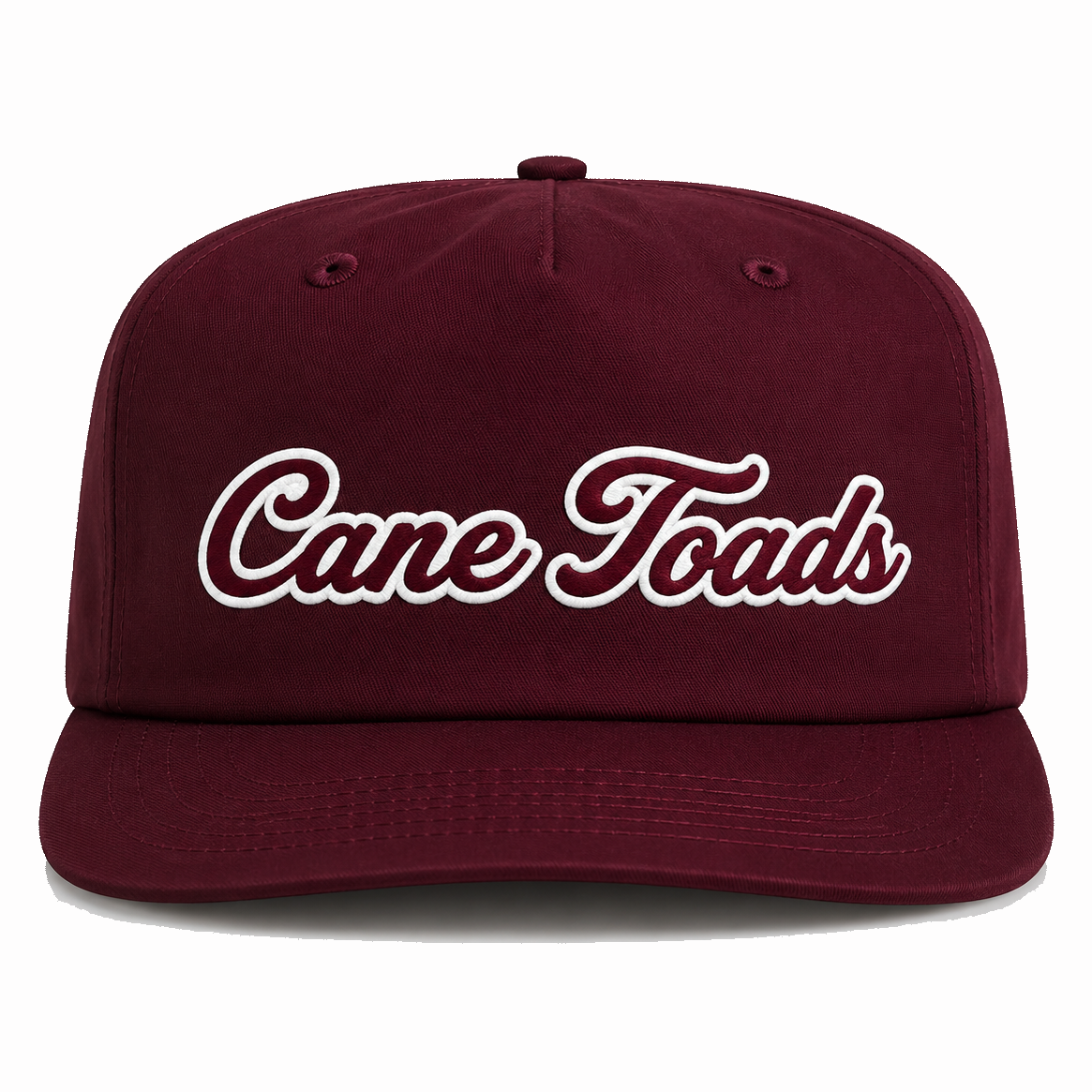 Cane Toads Maroon Nylon Unstructured Snapback Cap