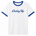 Cowboy Up Blue & White Unisex Ringer T-Shirt