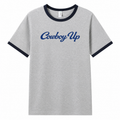 Cowboy Up Blue & Grey Unisex Ringer T-Shirt