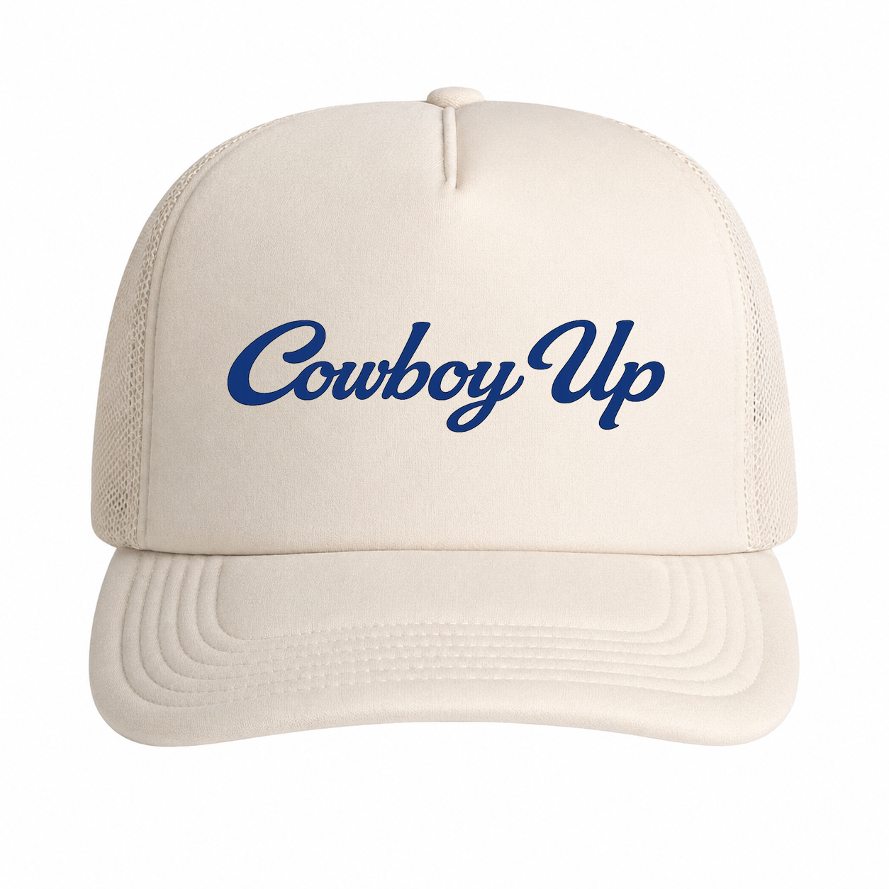 Cowboy Up Mesh Back Bone Foam Trucker Cap