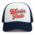 Warrior Pride Mesh Back Navy White Foam Trucker Cap