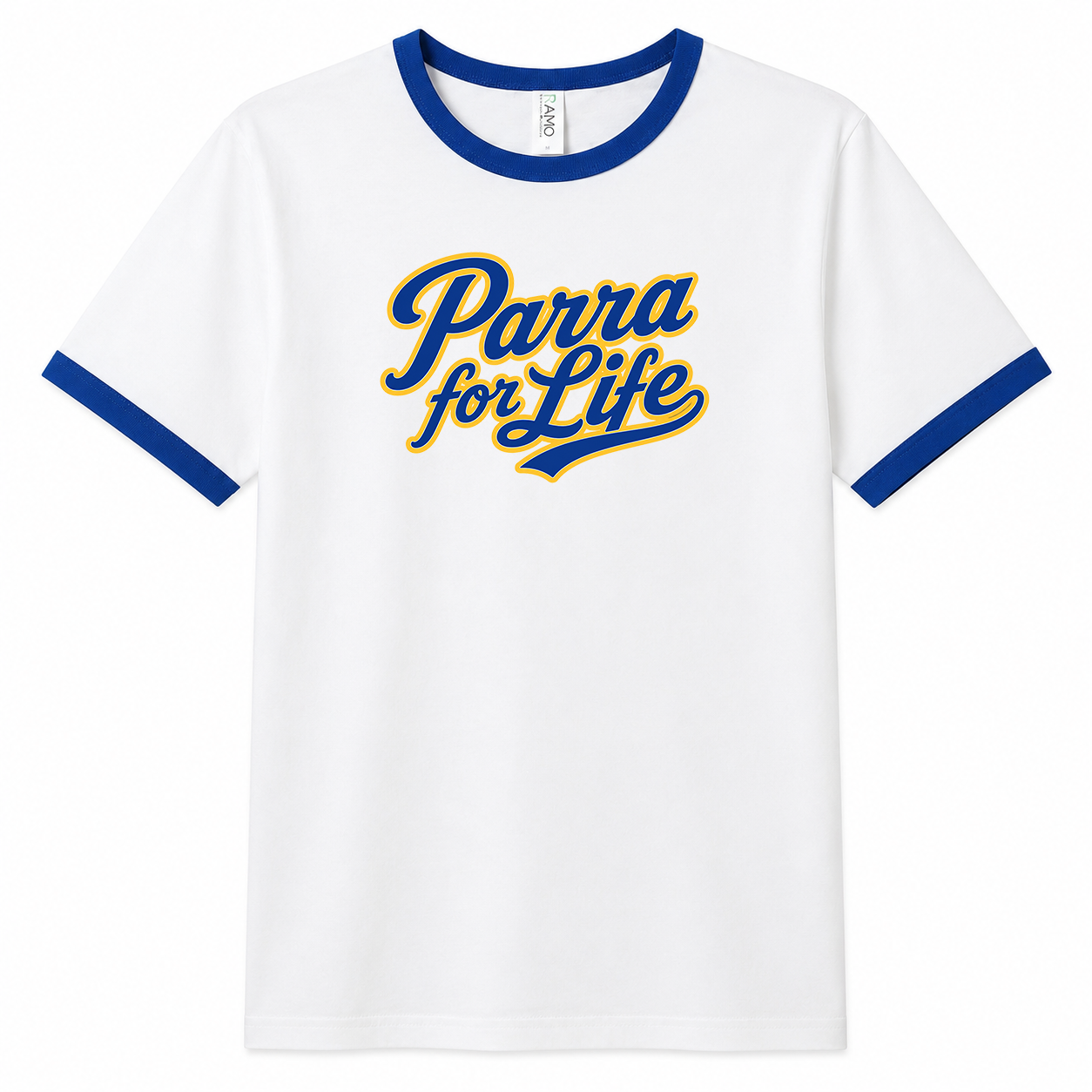 Parra for Life Blue & White Unisex Ringer T-Shirt