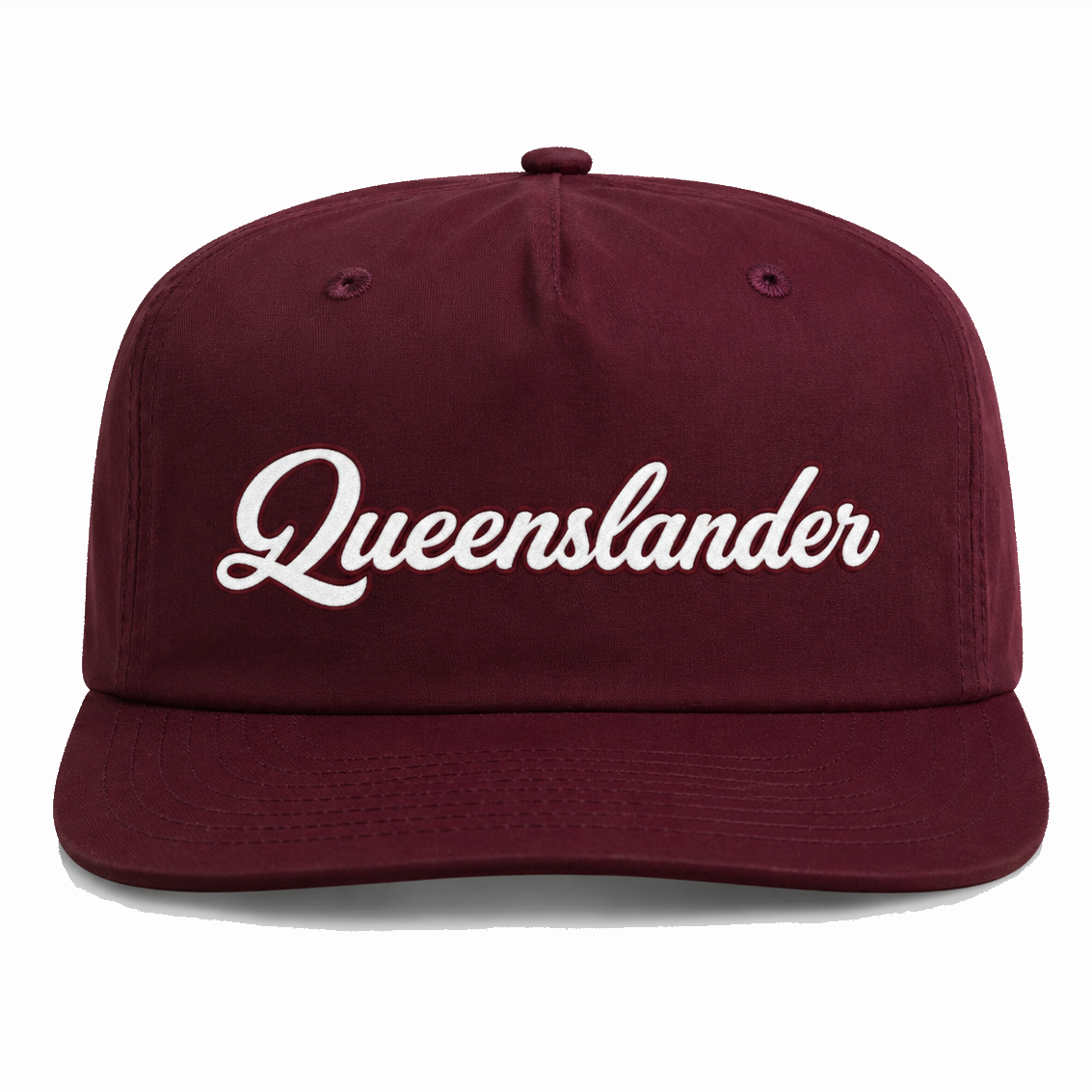 Queenslander Maroon Nylon Unstructured Snapback Cap