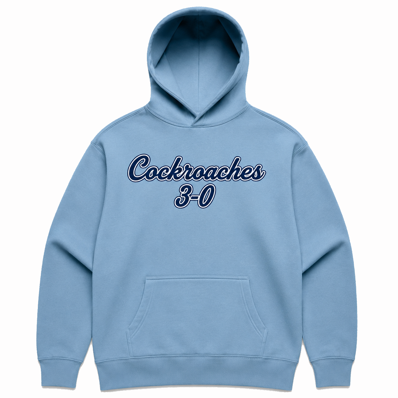 Cockroaches 3-0 Carolina Blue Mens Hoody