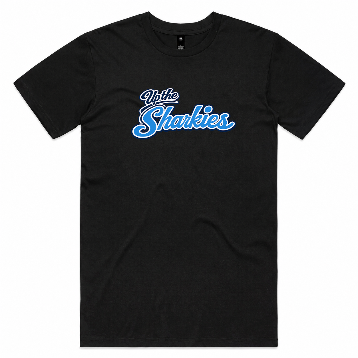 Up the Sharkies Black Mens T-Shirt