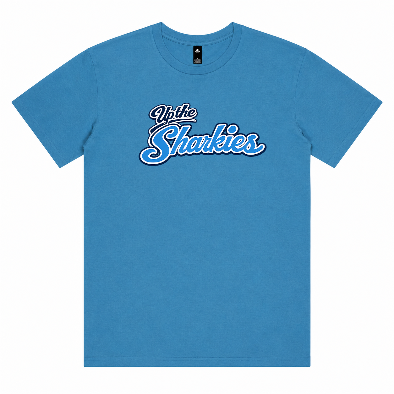 Up the Sharkies Hydro Blue Mens T-Shirt